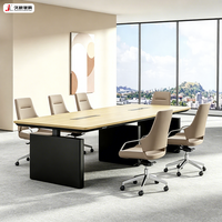 Table de réunion de petite taille pour 6 personnes JIUSHUN, mobilier de bureau, table de réunion d'équipe moderne, table de conférence personnalisée