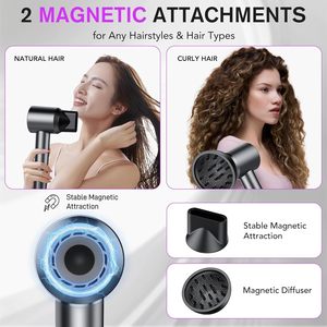 Secador de Pelo GS87 de Alta Calidad, Sin Aspas, con Iones Negativos, Control de Calor, Bajo Ruido, 1600 Watts, 160000 RPM, con Cable - Product Image 6