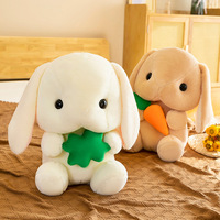 Jouets en peluche personnalisés en coton PP doux, lapins mignons avec doublure en maille pour filles, cadeaux de la Saint-Valentin et d'anniversaire pour enfants