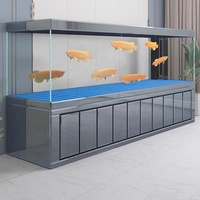 Aquarium en verre super blanc Aquarium grand salon aquarium vivant Réservoirs de poissons marins Ferme Aquaculture nouveau