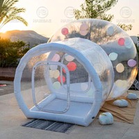 Tente à bulles gonflable pour enfants, fête commerciale, dôme transparent, jardin extérieur, maison à bulles
