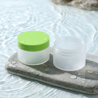 Pot cosmétique rond en plastique PP vide avec couvercle pour crème visage et beurre corporel