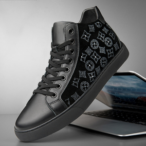 Bande haute haute qualité baskets hommes femmes adolescent en cuir véritable Sneaker décontracté chaussures sur mesure sportif printemps automne - Product Image 2