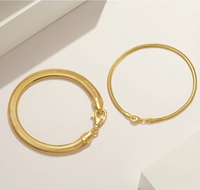 AU750 moda mujer hombres pulsera joyería 18K oro sólido 4,0mm 6,0mm grueso plano espiga langosta serpiente pulsera