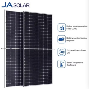 แผงโซลาร์เซลล์พลังงานแสงอาทิตย์670W 144เซลล์โมโน16BB ชนิด N-Type Topcon bifacial กระจกคู่615W 630W 650W ja JAM72D42 LB 61 - Product Image 4