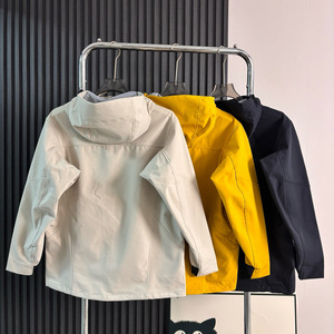 <span class=keywords><strong>Giacca</strong></span> Bomber Unisex in Acrilico Stile Americano High-Street con Zip e Cappuccio, Vestibilità Ampia, Tinta Unita, per Autunno - Product Image 2