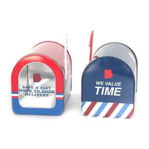 Caja de regalo de hojalata personalizada al por mayor en forma de buzón <span class=keywords><strong>para</strong></span> almacenar galletas, chocolate, sándwich, aperitivo, pastel, comida, caramelo, <span class=keywords><strong>pan</strong></span>, azúcar - Product Image 3
