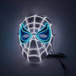 Masques de fête LED, masques lumineux pour Halloween, PVC Spiderman pour Captain America Avengers Flash, animation en plastique - Product Image 1