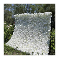 QYY Maßgefertigte Gemischte Pflanzen-Blumen-Wandmatten 3D-Effekte Heim-Hochzeits-Dekoration Seidenrosen-Blumenwand-Paneel Hintergrund