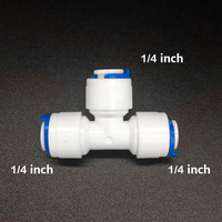 1/4 pouces 3 Voies POM Té Connecteur Rapide Pousser pour Connecter Raccords de Tubes pour Système de Purificateur D'eau RO Pièces De Rechange