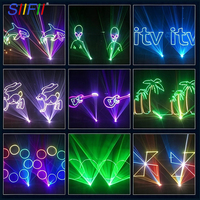 Projecteurs laser RGB 3D haute puissance 20W, pleine couleur, étanches IP65, animation, contrôle DMX512, CRI 95, pour événements extérieurs et monuments.