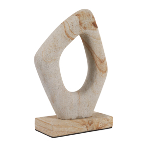 Sculpture abstraite en pierre Palimanan, ornement géométrique pour la maison, le salon, le bureau, la table basse, la décoration d'étagère - Product Image 2