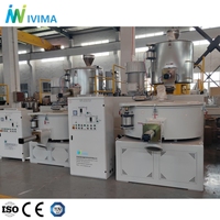 Ligne de production WPC avec mélangeur de haute vitesse pour poudre de PVC et carbonate de calcium, chauffage et refroidissement