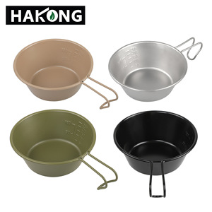 Tazón para Sopa de Acero Inoxidable 304, Portátil, para Acampar al Aire Libre, Tazón Colgante Multifuncional para Cocina, Color Verde Militar Caqui - Product Image 5
