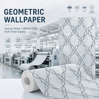 50*300 papier peint auto-adhésif pour revêtement mural de décoration moderne de chambre à coucher pour la maison