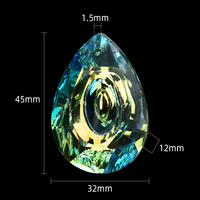 Zhubi perle de verre en forme de poire en forme de goutte d'eau, lampe d'éclairage en cristal, perles suspendues pour la fabrication de bijoux, goutte de pluie, attrape-soleil, lustres