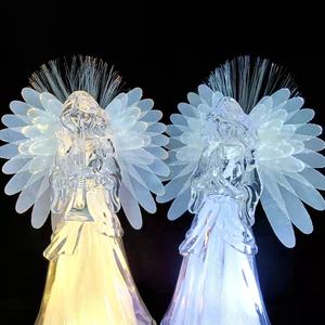 L'ornement acrylique fait main <span class=keywords><strong>de</strong></span> 45cm a mené l'<span class=keywords><strong>ange</strong></span> <span class=keywords><strong>de</strong></span> Noël avec des ailes <span class=keywords><strong>de</strong></span> <span class=keywords><strong>fibre</strong></span> <span class=keywords><strong>optique</strong></span> - Product Image 6