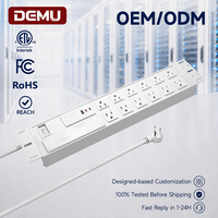Boîtier de distribution PDU DEMU pour montage en rack 19 pouces, 12 prises US 15A, protection contre les surtensions 3900J, interrupteur de surcharge, 1 USB, 2 Type-C