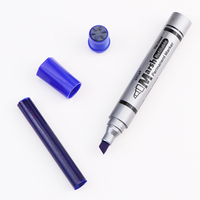 Lot de marqueurs permanents industriels blancs métallisés personnalisables, rechargeables, imperméables, de qualité supérieure, stylo noir à pointe large pour écriture sur plastique, 4 unités
