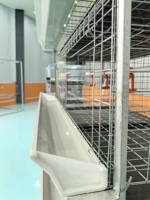 Cage d'Élevage Type H de Qualité Supérieure pour Poulets de Chair, 60/80 Oiseaux, 3/4 Niveaux, Galvanisée à Chaud, pour Exploitations Avicoles