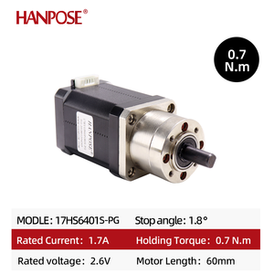 มอเตอร์สเต็ปเปอร์ HANPOSE 17HS6401S-PG <span class=keywords><strong>12V</strong></span> อัตราทด 51:1 71:1 มอเตอร์แบบมีเกียร์ดาวเคราะห์สำหรับแขนกลอัตโนมัติ Nema 17 - Product Image 2