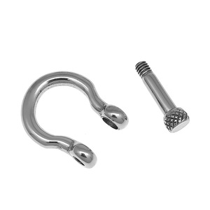 Manille en acier inoxydable 304 en forme de D avec goupille à vis, connecteur de bracelet métrique, boucle - Product Image 3