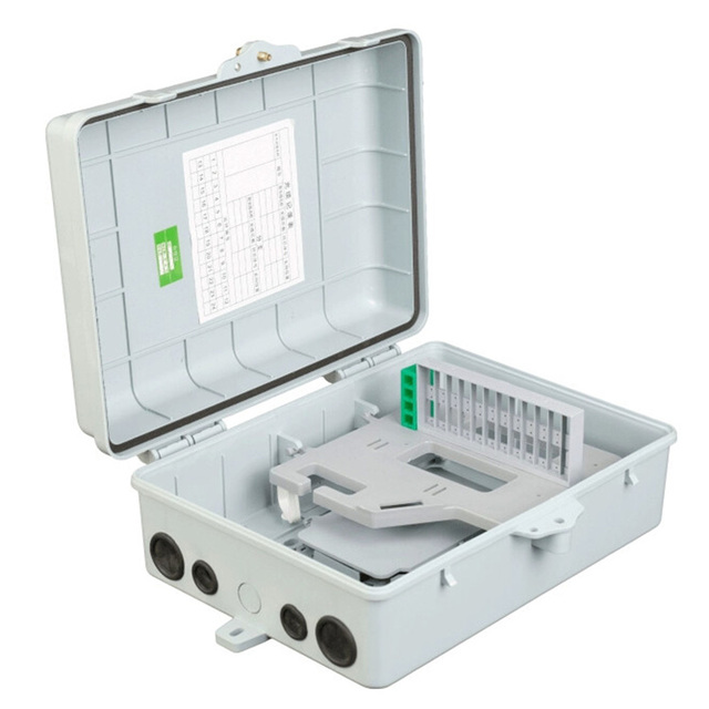 16Core FTTH Fiber Optic Distribution Box Outdoor Waterproof Optical Fiber Termination Box Fiber Splitter Box for Telecom Network