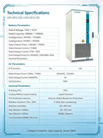 Sistema de Almacenamiento de Baterías con Refrigeración Líquida para Exteriores, Industrial y Comercial, con Eliminación de Riesgos de Condensación
