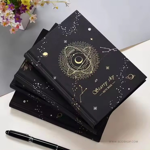 HK A5 màu đen trống bên trong trang ngang dòng minh họa notepad sinh viên tự làm graffiti máy tính xách tay - Product Image 1