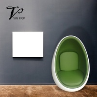 Fauteuil de détente ovale en fibre de verre, design moderne et créatif, couleur personnalisable, 1 place, pour salon, appartement, hôtel, usage extérieur