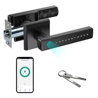 Cerradura Digital Inteligente Te'an de 26 Años de Experiencia ODM, de Aleación de Zinc, con Huella Dactilar y Contraseña, Manija Eléctrica para Puertas de Aluminio