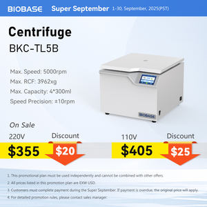 Biobase China Tafelblad Lage Snelheid <span class=keywords><strong>Centrifuge</strong></span>-BKC-TL5B 5 Inch Touch Lcd-Scherm Instelbare Acceleratie Niveaus <span class=keywords><strong>Centrifuge</strong></span> Voor Lab - Product Image 2