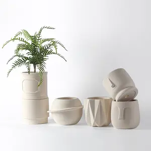 Vasos de plantas verdes, decoração de casa, jardim, suculentas para áreas internas, para áreas externas, matte, grande plantador, de cerâmica