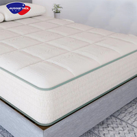 Colchón de Hotel con Espuma Viscoelástica y Látex Natural, Tamaños King, Queen, Individual y Doble, Económico de Foshan, en Caja, con 5 Zonas de Muelles Ensacados