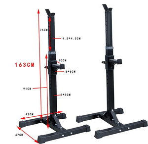Có thể điều chỉnh <span class=keywords><strong>Squat</strong></span> giá tiêu chuẩn Barbell giá thép ngồi xổm đứng băng ghế dự bị Báo Chí - Product Image 5