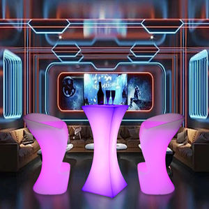 Table <span class=keywords><strong>haute</strong></span> de fête à LED, différentes couleurs RVB changeantes, support de boisson, table <span class=keywords><strong>haute</strong></span> pour événement - Product Image 6