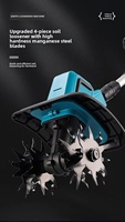 Nouveau Cultivateur Électrique Industriel Compact à Moteur Brushless au Lithium pour Mini-tilleuse, Labourage, Désherbage, Plantes en Pot et Creusement de Fossés