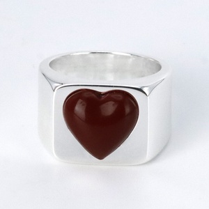 Anillo Geométrico Cuadrado de Acero Inoxidable 316 Resistente al Agua para Mujer, Anillo Ancho de Alto Brillo, Moderno, Minimalista, Accesorio Unisex - Product Image 2