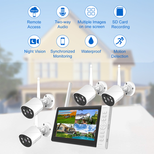 7 Inch Ldc Màn Hình 720P AC Powered Máy Ảnh 4 Kênh Hai Cách Âm Thanh Tuya Ứng Dụng Địa Phương Thẻ SD Ghi Âm Tầm Nhìn Ban Đêm Cảm Biến CMOS - Product Image 4