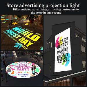 50W Logo Gobo <span class=keywords><strong>Projecteur</strong></span> Plancher Rotatif Publicité Texte <span class=keywords><strong>Projecteur</strong></span> pour Magasin <span class=keywords><strong>Enseigne</strong></span> Publicité Lumières - Product Image 3