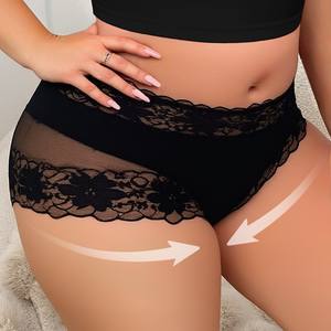 กางเกงชั้นในผู้หญิงไซส์ใหญ่แบบเซ็กซี่ ผ้าซาตินเนื้อไอซ์ซิลค์ ไร้ตะเข็บ แบบเรียบ ย้อมสีพื้น ปี 2026 มีสินค้าพร้อมส่ง - Product Image 5