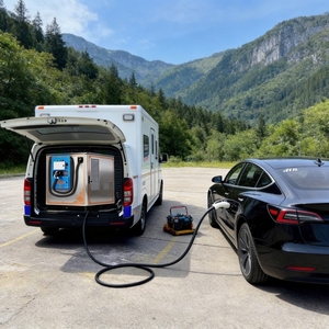 Cargador EV móvil montado en vehículo 140/200/416kWh 1000kW, energía alta potencia, suministro rescate vial - Product Image 5