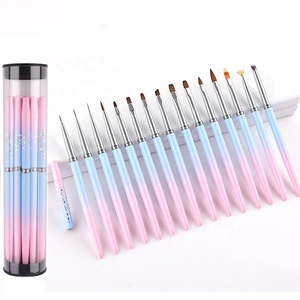 Ensemble de pinceaux 3D pour Nail Art, 15 tailles, peinture acrylique, gel UV, stylo dessin au trait, outil de manucure, salon, bricolage - Product Image 1