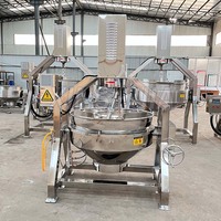 Vapeur de gaz électrique commerciale 50L 100L 200L 300L confiture sauce au sucre pâte viande bouilloire à double paroi planétaire