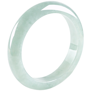 Natural Myanmar genuine jadeite greenish clear round bracelet, auspicious bracelet, ice-grade <b>jade</b> bracelet - Product Image 5