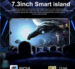 HiCyber New 60 7.3 Inch Full Screen 5G Android 10 Gaming Smartphone with Quad Core CPU Snapdragon 800 Series 90Hz 108MP - Product Image 5