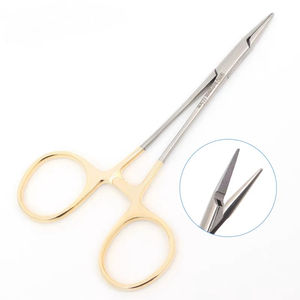Poignée en or Porte-aiguille Avec insert chirurgical Double Paupière Chirurgie Plastique Instruments <span class=keywords><strong>forceps</strong></span> - Product Image 1