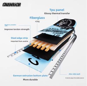 Snowboards plats toutes régions pour adolescents et enfants Hiver Nouvel équipement de <span class=keywords><strong>ski</strong></span> polyvalent Planches fixes avec bottes - Product Image 2