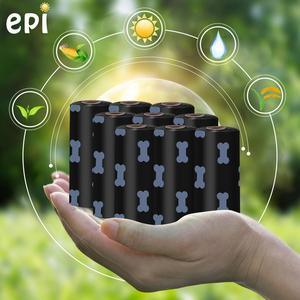 Sacs à déjections canines biodégradables en soie noire 1,5 kg, écologiques, OEM, portables, personnalisables, vente en gros - Product Image 2