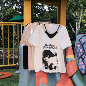 Blusa Holgada de Manga Corta para Mujer, Camiseta de Jersey Suave y Transpirable con Bonito Diseño Estampado para Verano - Product Image 3